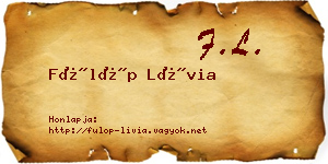 Fülöp Lívia névjegykártya